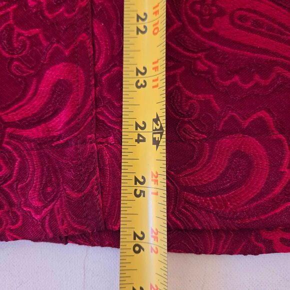 Coldwater Creek Women's Brocade Paisley Button Front Dressy Jacket Red Size 1X - Picture 10 of 11